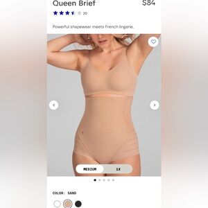 NWT Honeylove queen brief in sand size xs